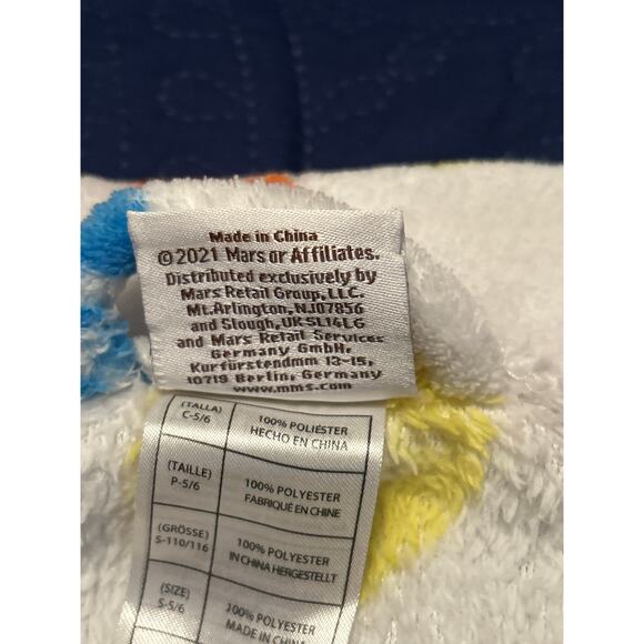 GUC M&Ms Kid's Fuzzy Robe Colorful Candies Wrap Around Belt Size 5-5/6 - Picture 4 of 5